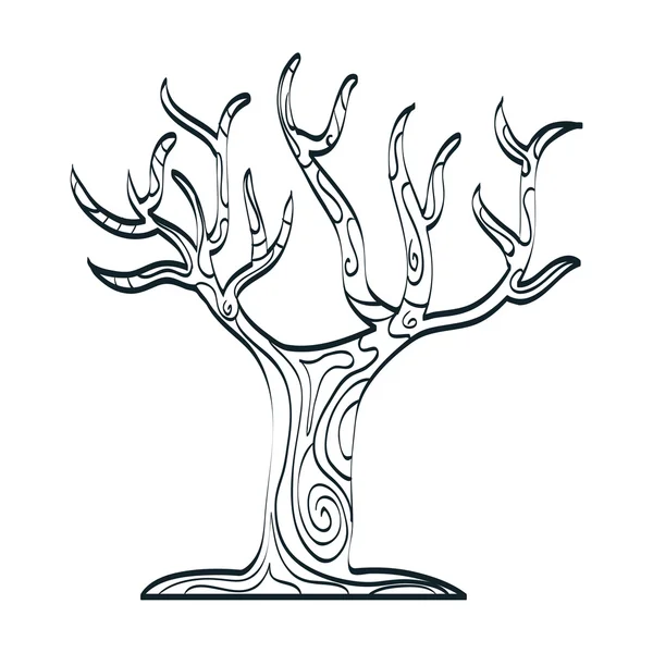 Drzewo na białym tle projekt — Wektor stockowy