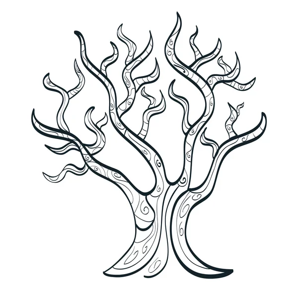 Diseño aislado árbol — Vector de stock