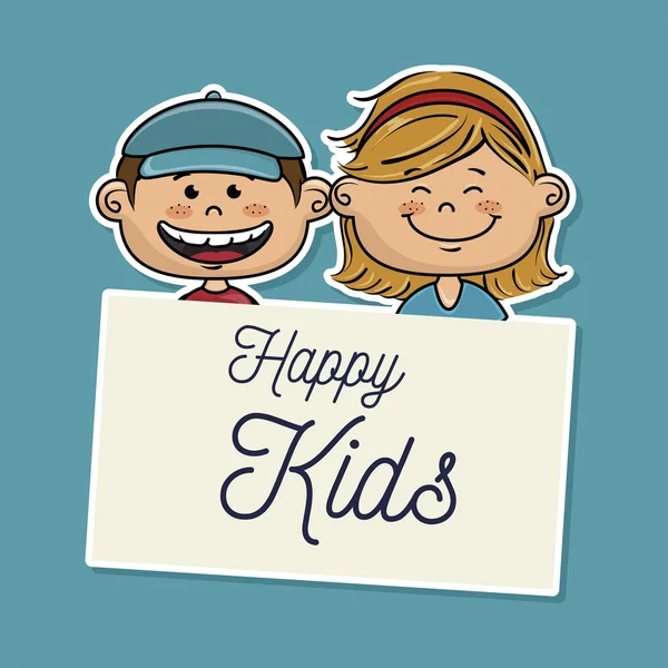 Happy kids design — Stock Vector