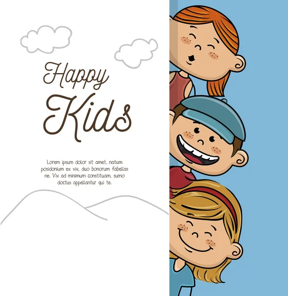 Happy kids design — Stock Vector