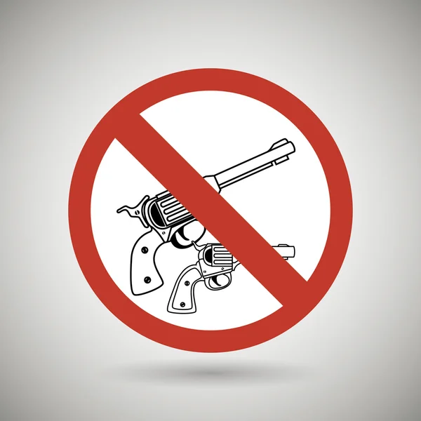 武器デザインは禁止します。 — ストックベクタ