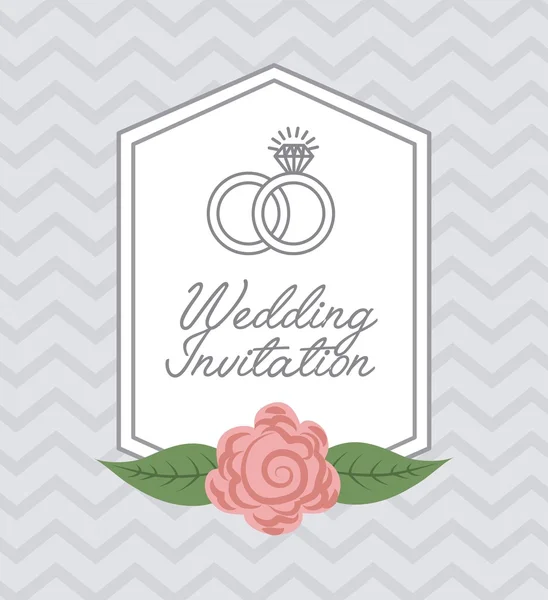 Design de ícone de convite de casamento — Vetor de Stock