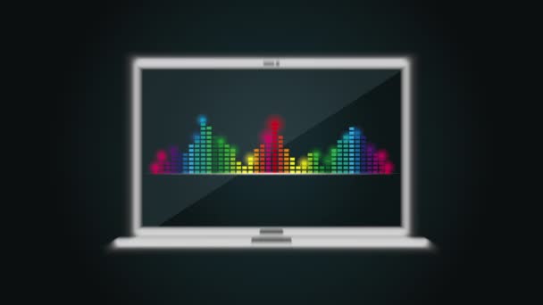 Diseño de icono de audio — Vídeo de stock