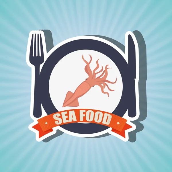 Diseño de alimentos de mar — Vector de stock