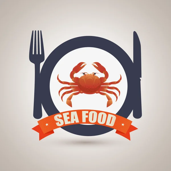 Diseño de alimentos de mar — Vector de stock