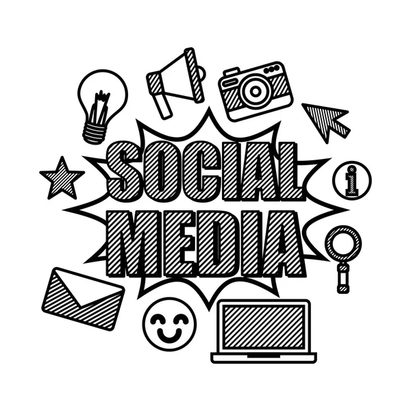 Social media design — Stock Vector