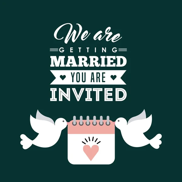 Wedding invitation icon  design — Stock Vector