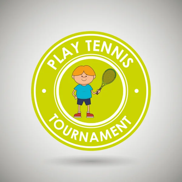 Jugar tenis diseño — Vector de stock