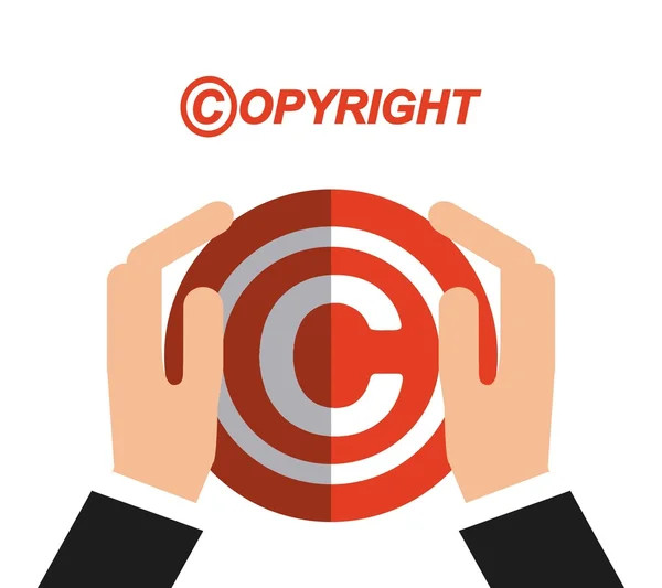 Autorských práv koncept design — Stockový vektor