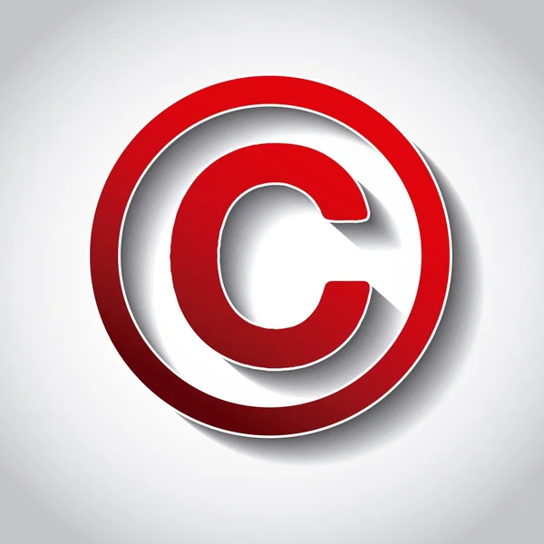 Conception de concept de copyright — Image vectorielle