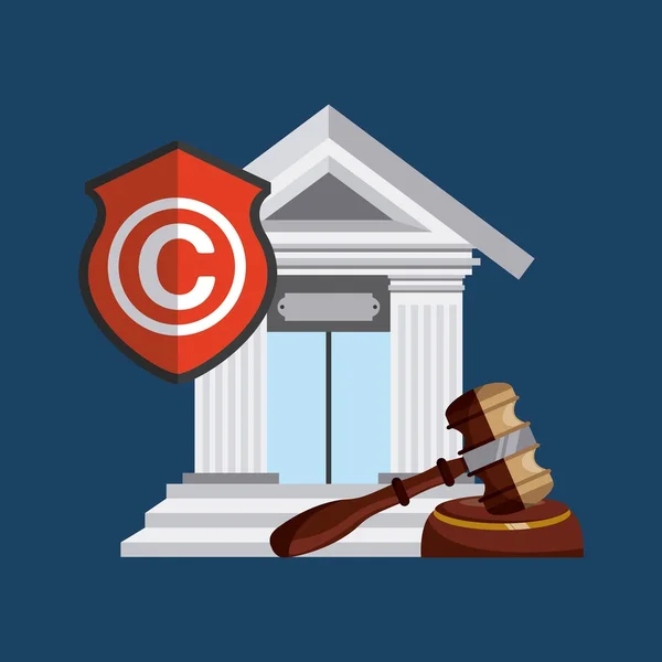 Koncepcja prawa autorskiego — Wektor stockowy