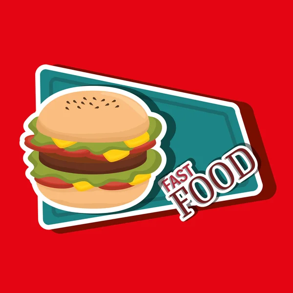 Oferta de comida rápida diseño — Archivo Imágenes Vectoriales