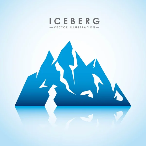 Design geleira iceberg — Vetor de Stock