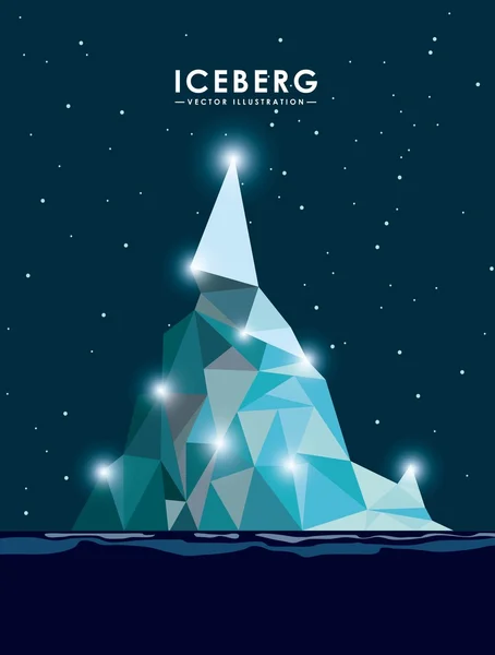 Ijsberg gletsjer ontwerp — Stockvector