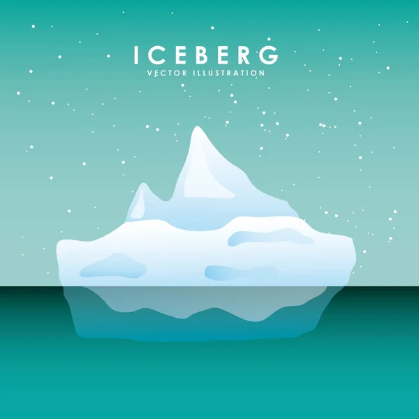 Diseño del glaciar iceberg — Archivo Imágenes Vectoriales