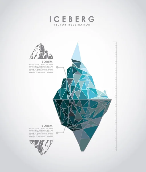 Ijsberg gletsjer ontwerp — Stockvector