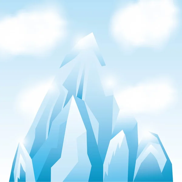 Ghiacciaio iceberg design — Vettoriale Stock