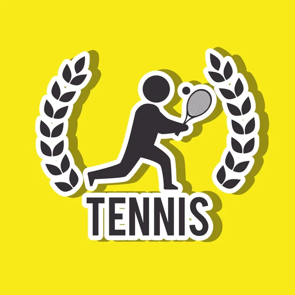 Jouer au tennis design — Image vectorielle