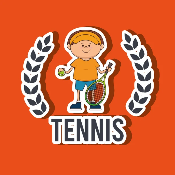 Παίξτε Τένις σχεδιασμού — Διανυσματικό Αρχείο