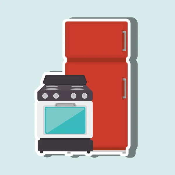 Diseño de equipos de cocina — Vector de stock