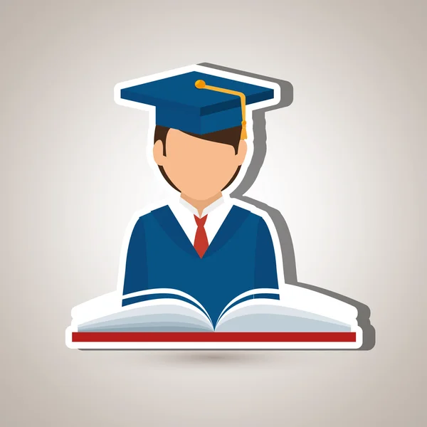 Diseño avatar estudiante — Vector de stock