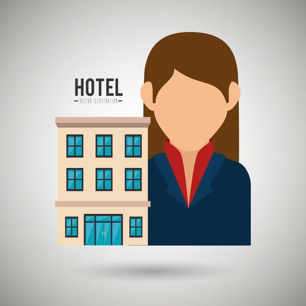 Otel hizmet tasarımı — Stok Vektör
