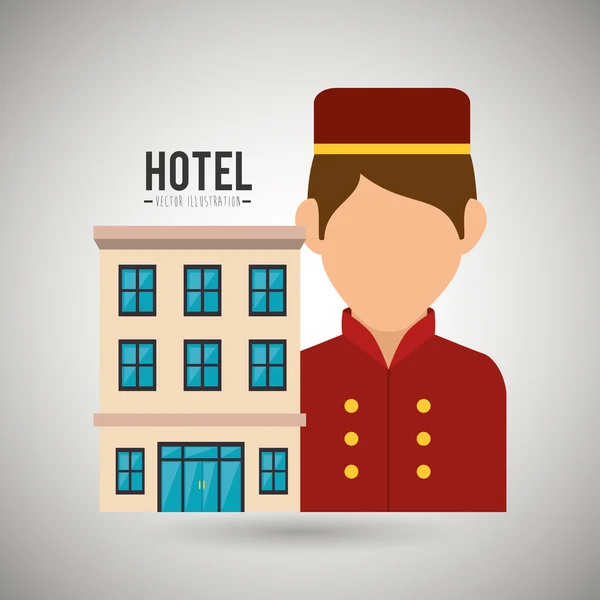 Hotell service design — Stock vektor