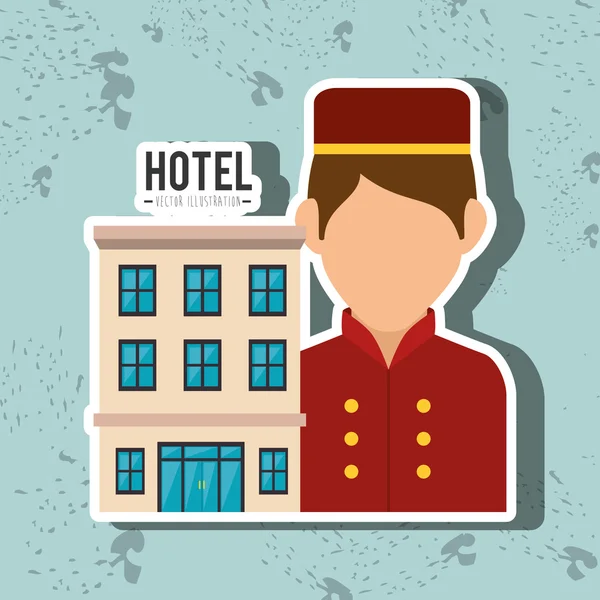 Diseño del servicio del hotel — Vector de stock