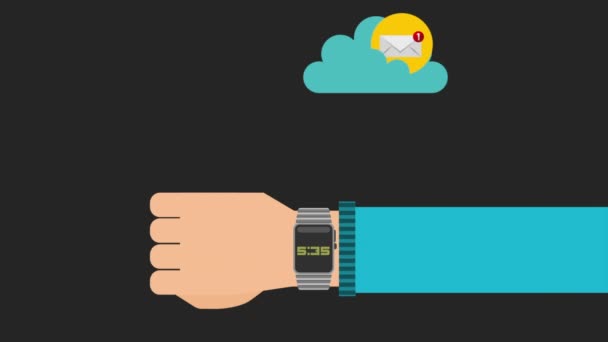 Wearable technologie animatie — Stockvideo