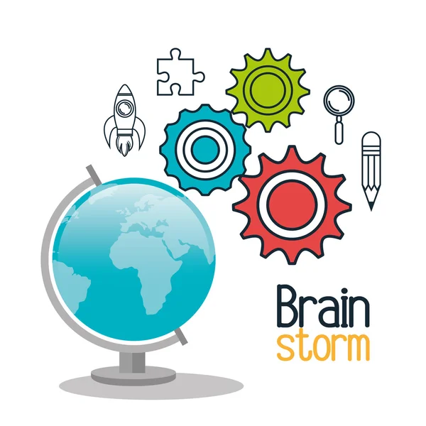 Brain storming design — Stock Vector