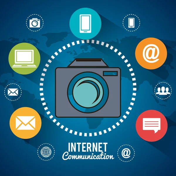 Интернет коммуникационный дизайн — стоковый вектор