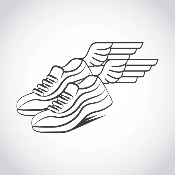 ランナーの靴デザイン — ストックベクタ