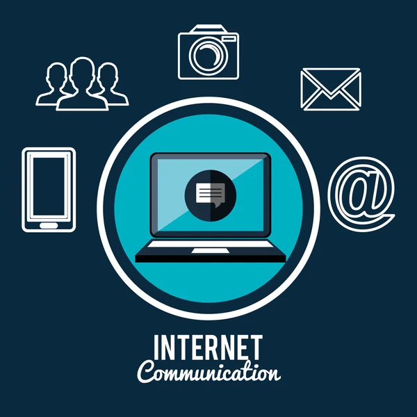 Desain komunikasi internet - Stok Vektor