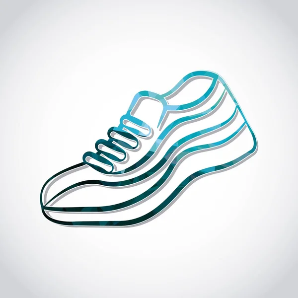 Loper schoenen ontwerp — Stockvector