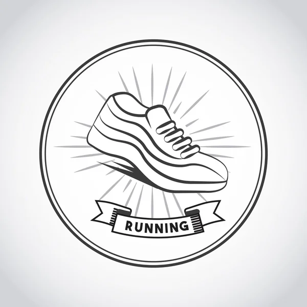 Runner shoes design — Stock Vector