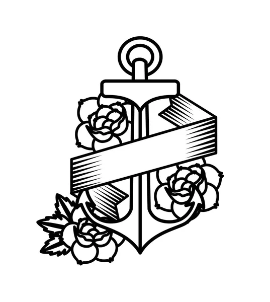 Roses tattoo design — Stock Vector
