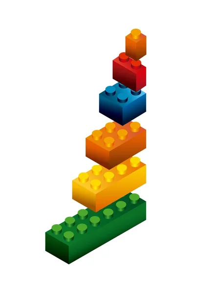 Blokken bouwen ontwerp — Stockvector