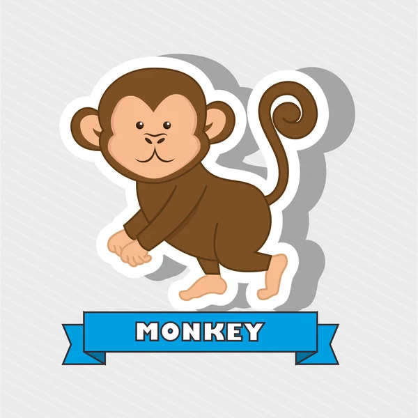 Projeto bonito macaco — Vetor de Stock