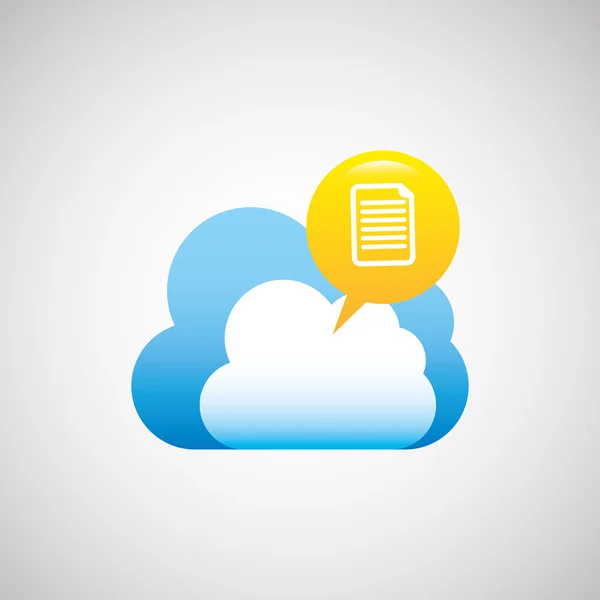 Cloud computing  design — Stock Vector