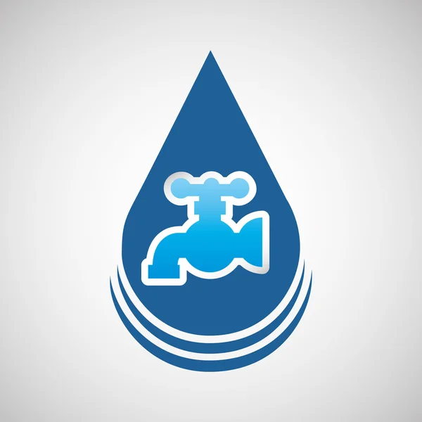 Progettazione icona risorsa idrica — Vettoriale Stock
