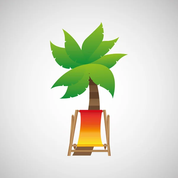 Strand vakantie pictogram ontwerp — Stockvector