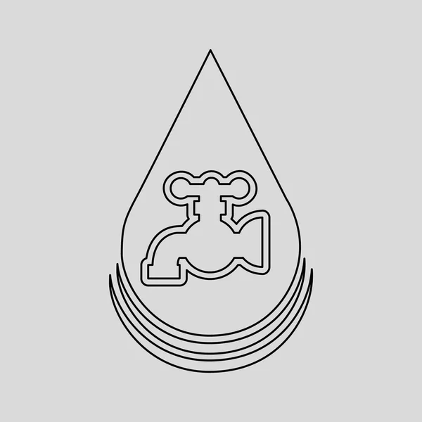 Water resource icon design — Stock Vector