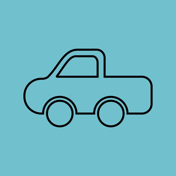 Concepto de coche diseño aislado — Vector de stock