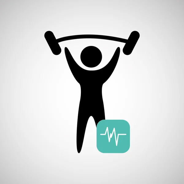 Fitness diseño de estilo de vida — Vector de stock