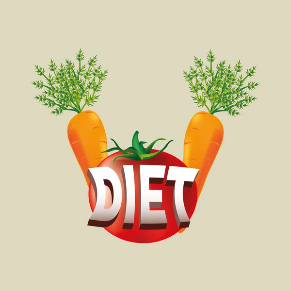 Diseño de dieta saludable — Vector de stock