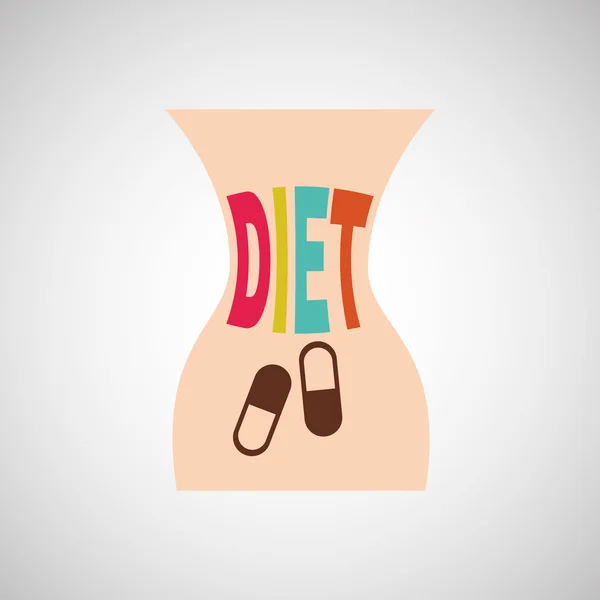 Diseño de dieta saludable — Archivo Imágenes Vectoriales