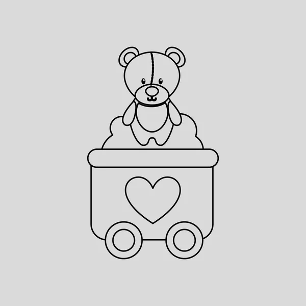 Baby douche pictogram ontwerp — Stockvector