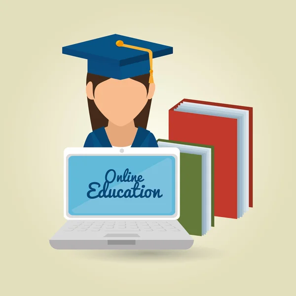 Progettazione dell'educazione online — Vettoriale Stock
