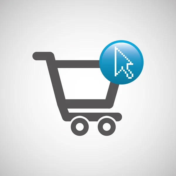 Carrito de compras diseño — Vector de stock