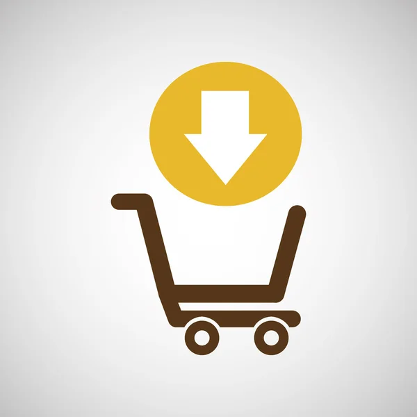 Carrito de compras diseño — Vector de stock